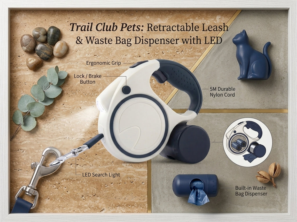 Retractable Pet Leash with Built in Flashlight