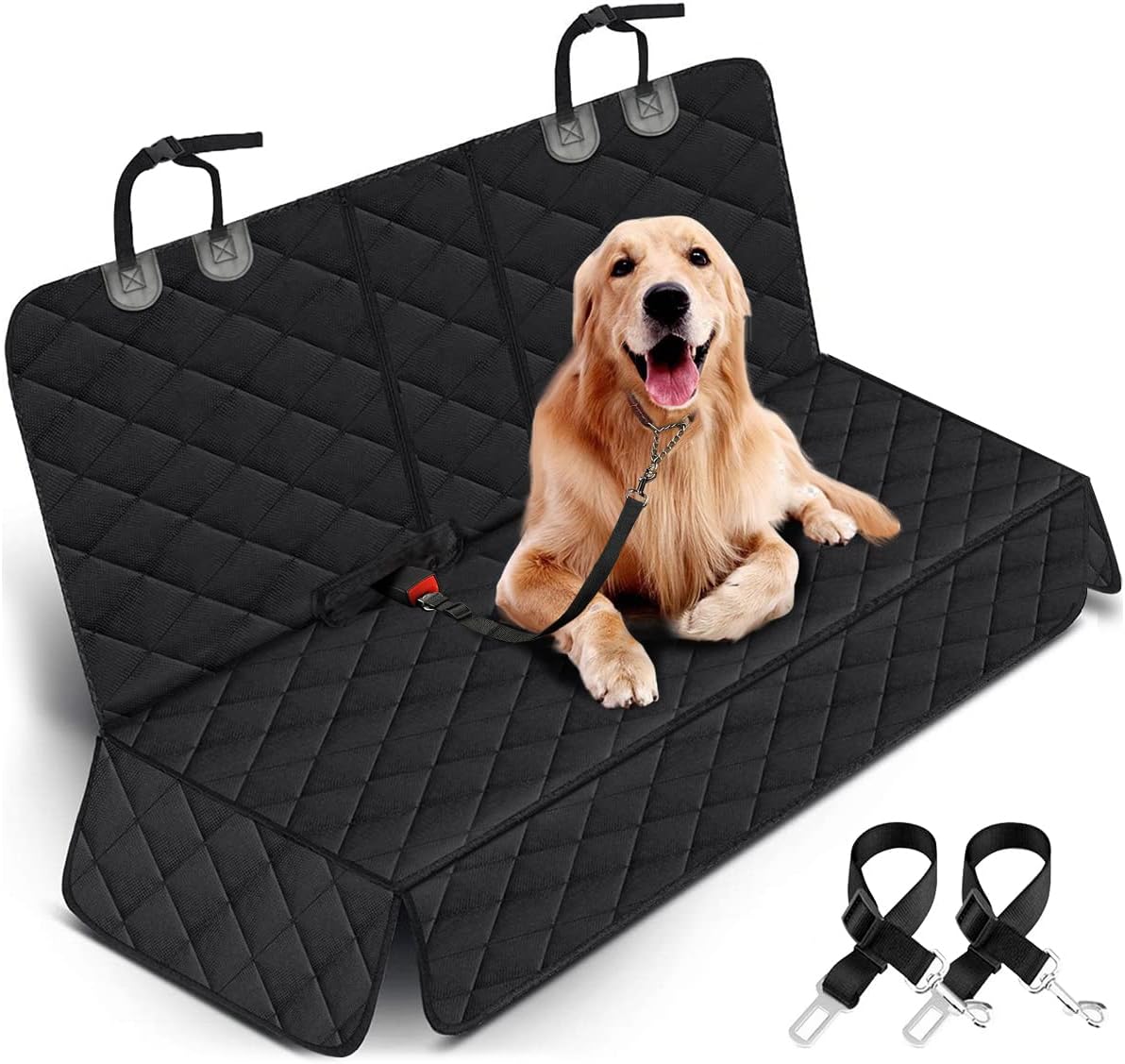 Premium Waterproof Dog Car Seat Cover - Non-Slip Back Seat Protector for Pets, Fits Most Cars, Trucks, and SUVs 