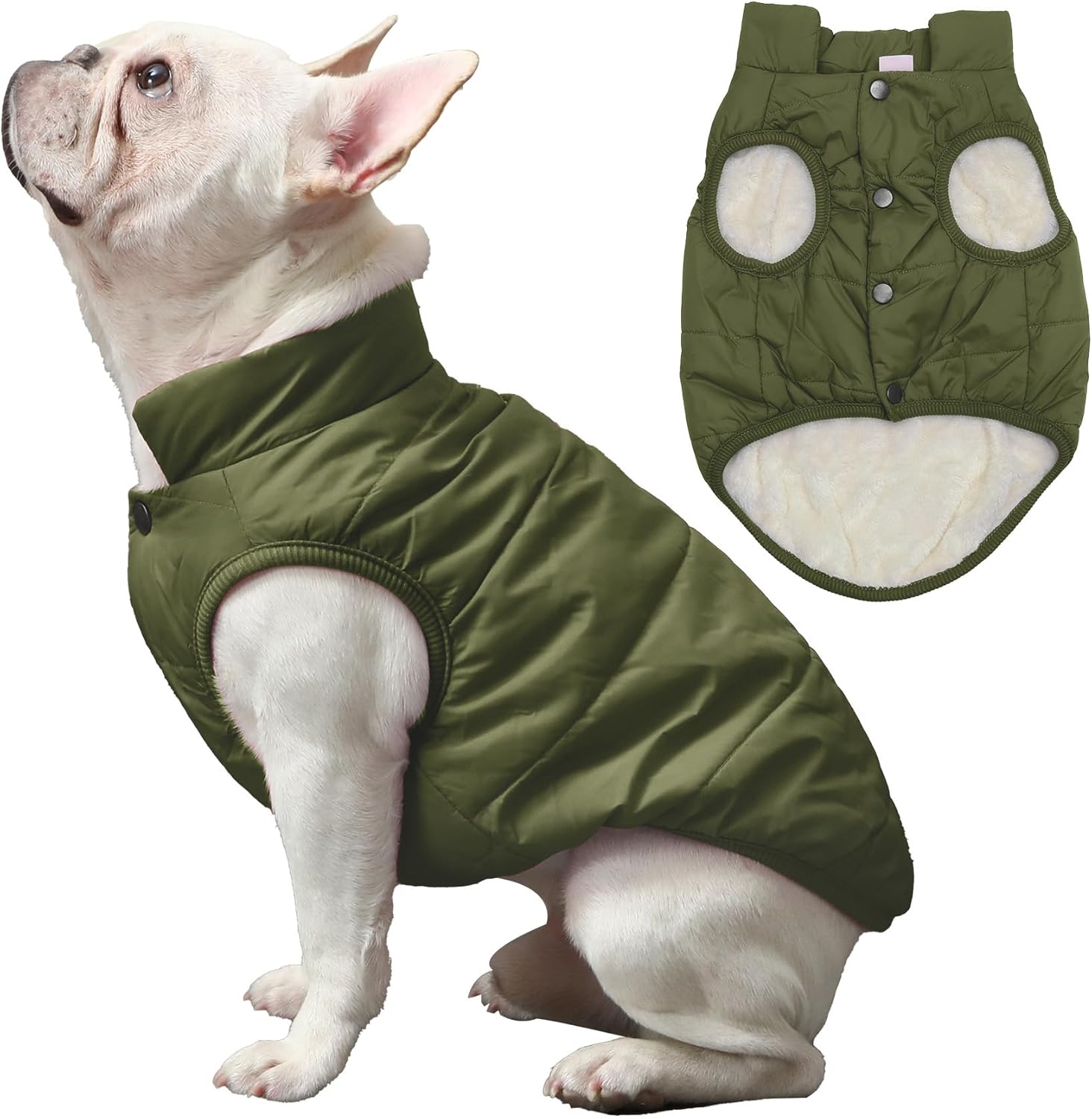 2 Layers Fleece Lined Warm Jacket  For Cats and Dogs