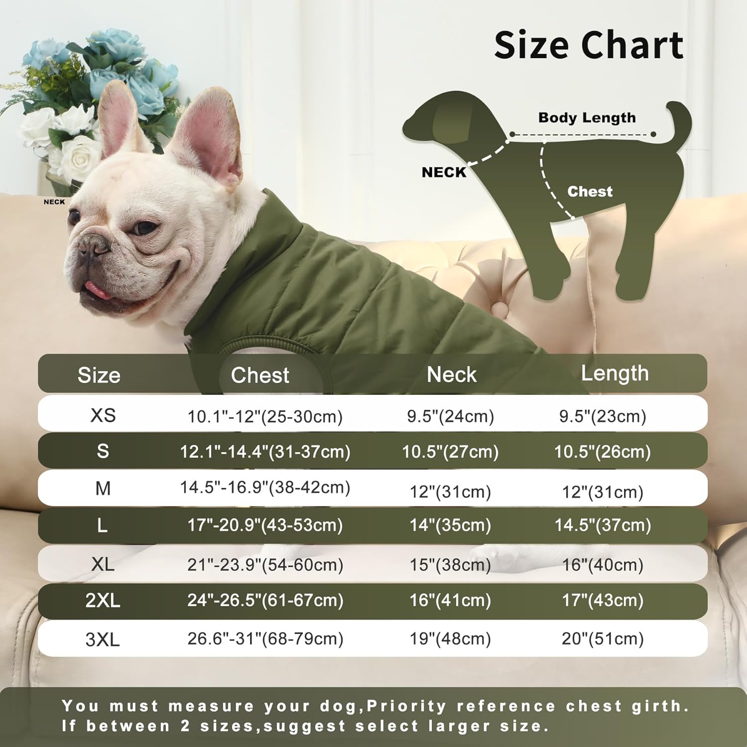 2 Layers Fleece Lined Warm Jacket  For Cats and Dogs