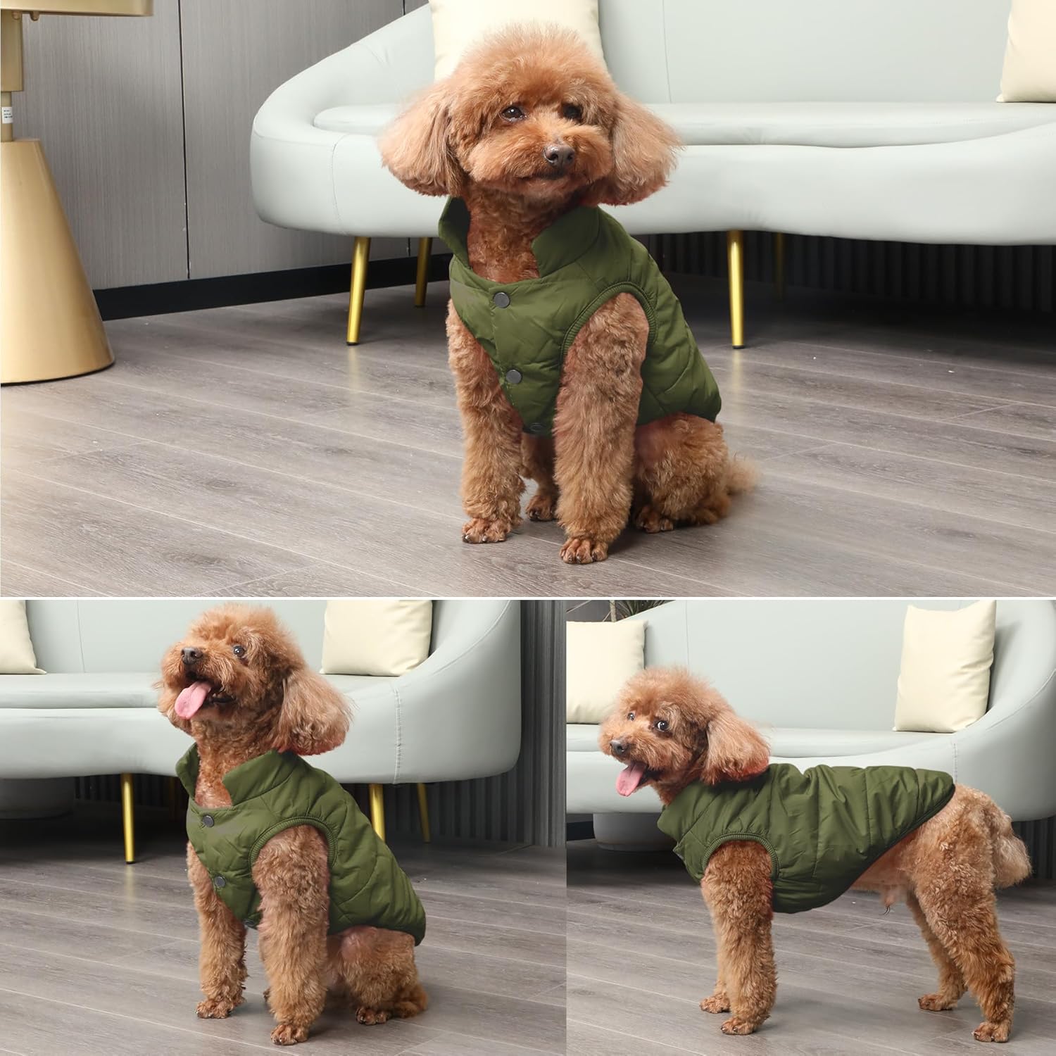 2 Layers Fleece Lined Warm Jacket  For Cats and Dogs