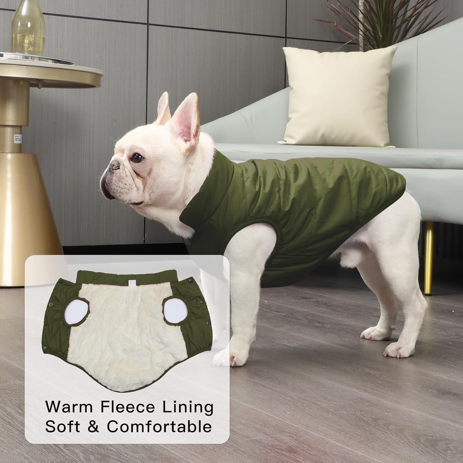 2 Layers Fleece Lined Warm Jacket  For Cats and Dogs